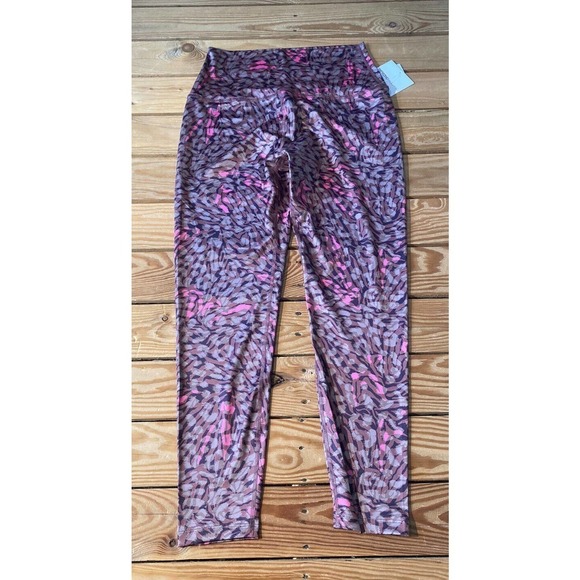 NWT Beyond Yoga Electric Cheetah Swirl Leggings Size Large Women’s Pink MSRP $79 - Picture 1 of 11